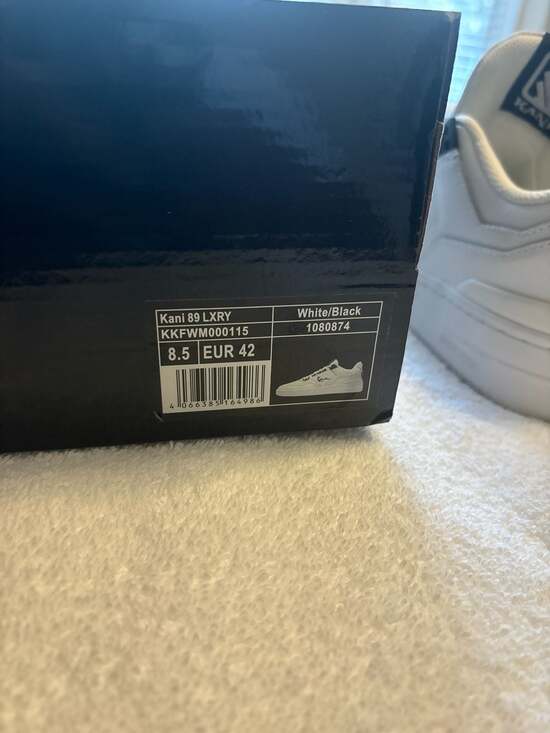 Karl Kani 89 LXRY White/Black Leather Low Top Sneakers